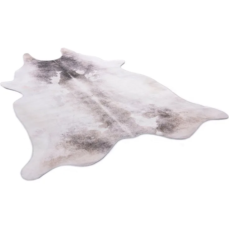 Gino Falcone Fellteppich Emilia, fellförmig, Höhe: 3 mm, Kunstfell, bedruckt, Kuhfell-Optik, ideal im Wohnzimmer & Schlafzimmer