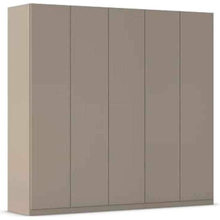 Rauch Möbel LUNIK, Kleiderschrank, Farbe Fango, Breite 226 cm | Schrank mit patentiertem Schnellmontagesystem, 5-türig, Push-to-open-Funktion, Zubehör Comfort, Schlafzimmer, Garderobe – Bild 1
