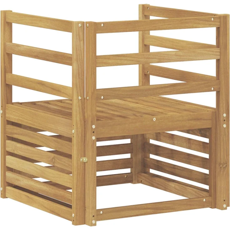 vidaXL Outdoor-Sofagarnitur Massivholz Akazie Weiß 3439076 – Bild 5