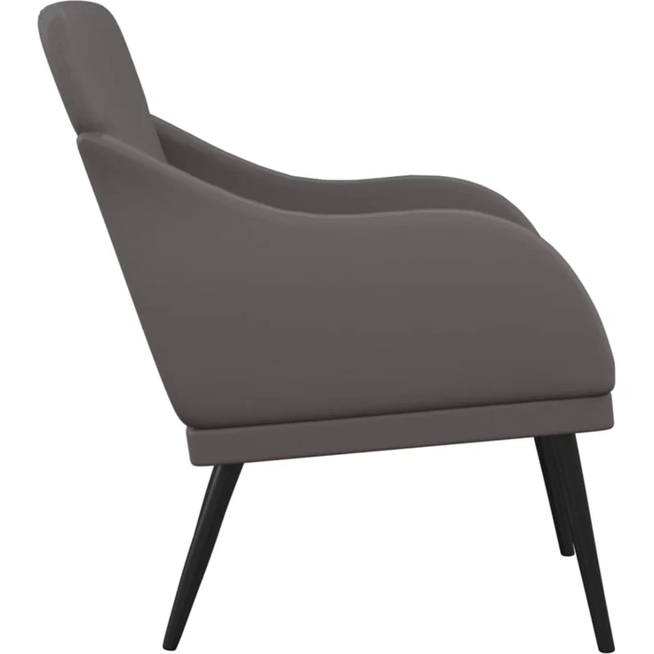 Sessel wohnzimmer, Relaxsessel Grau 63x76x80 cm Kunstleder – Bild 4