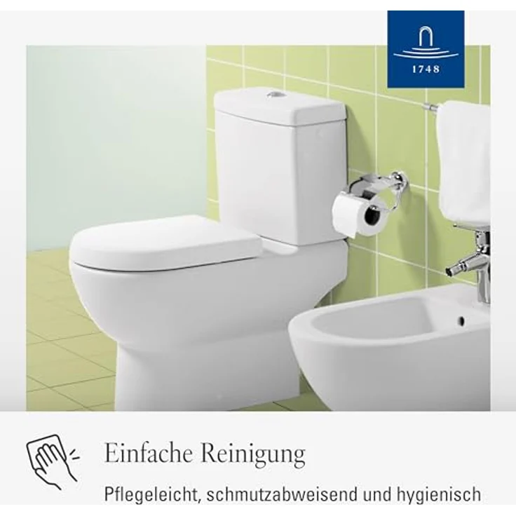 Villeroy & Boch 9M55S101 Villeroy&Boch Subway Toilettendeckel weiß alpin, mit Absenkautomatik, aus Duroplast, Klodeckel, Toilettensitz, oval – Bild 6