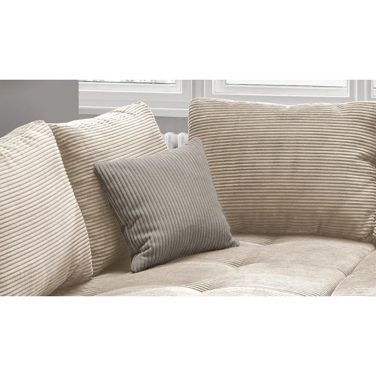 Ecksofa modern Schlafsofa Eckcouch Polsterecke L-Form Ottomane links Cord Beige – Bild 6
