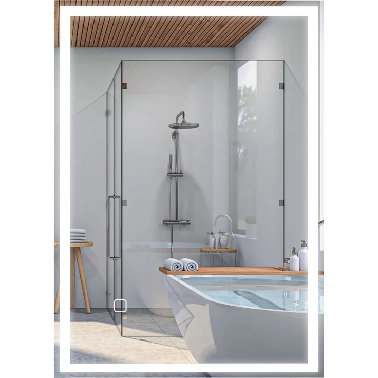 LED-Badezimmerspiegel 70 x 4 x 50 cm aus Glas, mit Touch-Steuerung und Antibeschlag-Funktion – Bild 3