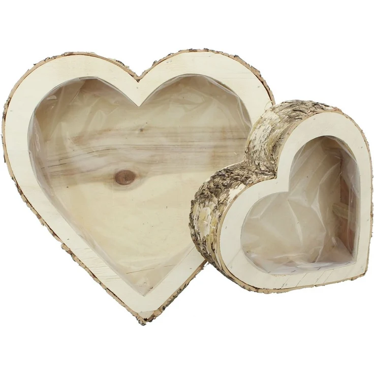 Pflanzherz Birke 2er Set Pflanzschale Pflanzkorb Blumentopf Pflanztopf Übertopf – Bild 5