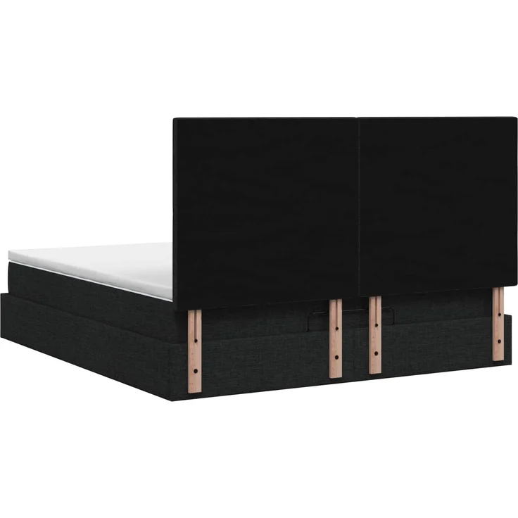 vidaXL Ottoman Bett mit Matratze Schwarz 140 x 190 cm Stoff 3457489 – Bild 9