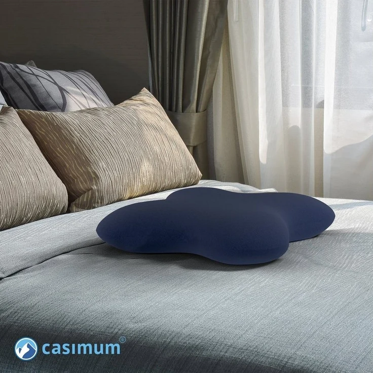 casimum Kissenbezug Schmetterling BLAU, Passend für Seitenschläferkissen 56x48 cm, Doppelpack (2 Stk) – Bild 2