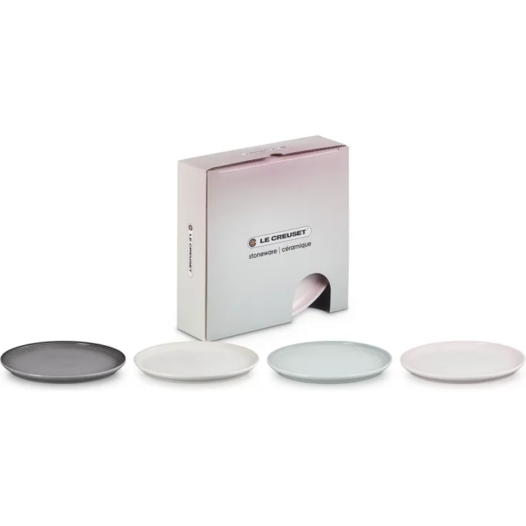 LeCreuset Frühstücksteller Coupe 4er-Set Steinzeug