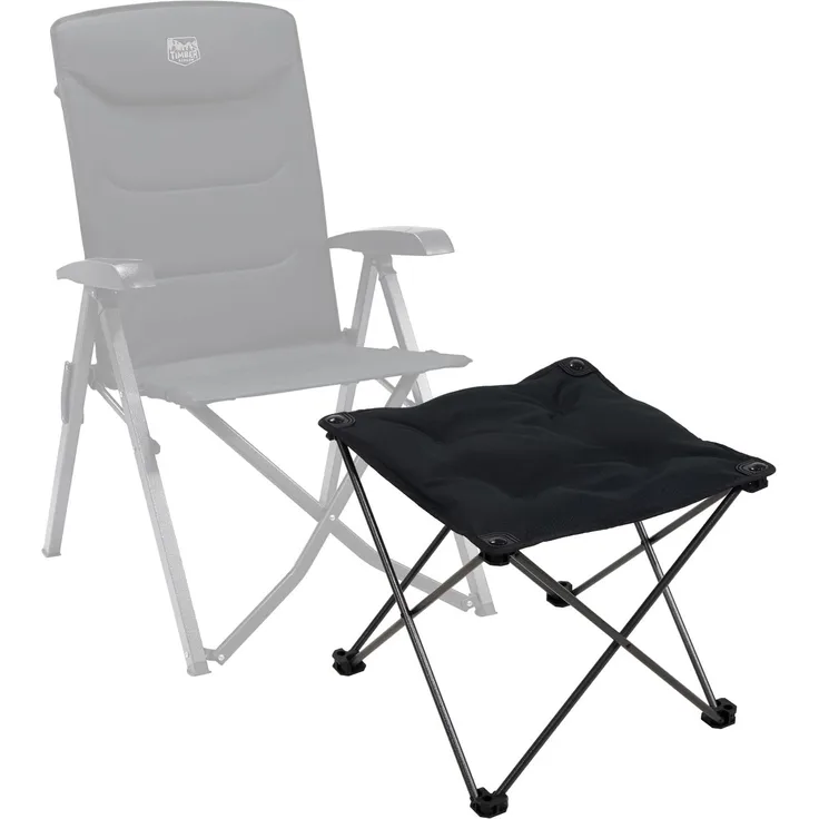 TIMBER RIDGE Klapphocker Camping Fußhocker Höhe von 46cm Campinghocker gepolstert leicht tragbar als Fußstütze für Camping Garten Strand 48 x 48 x 46 cm belastbar bis 80kg