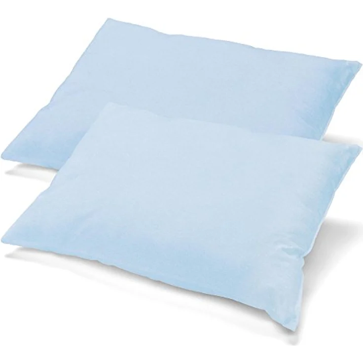 aqua-textil Classic Line Baumwoll Kissenbezug 2er-Set 40x60 aquablau Kissen Bezug Reißverschluss Jersey Kissenhülle – Bild 2