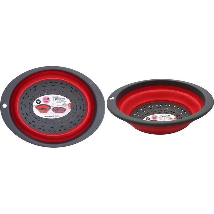 HAC24 Küchensieb Abtropfsieb Nudelsieb Silikonsieb Küchensieb Seiher Küchenhelfer Sieb, Silikon, (Set, 3-St), Platzsparend, Faltbar – Bild 3