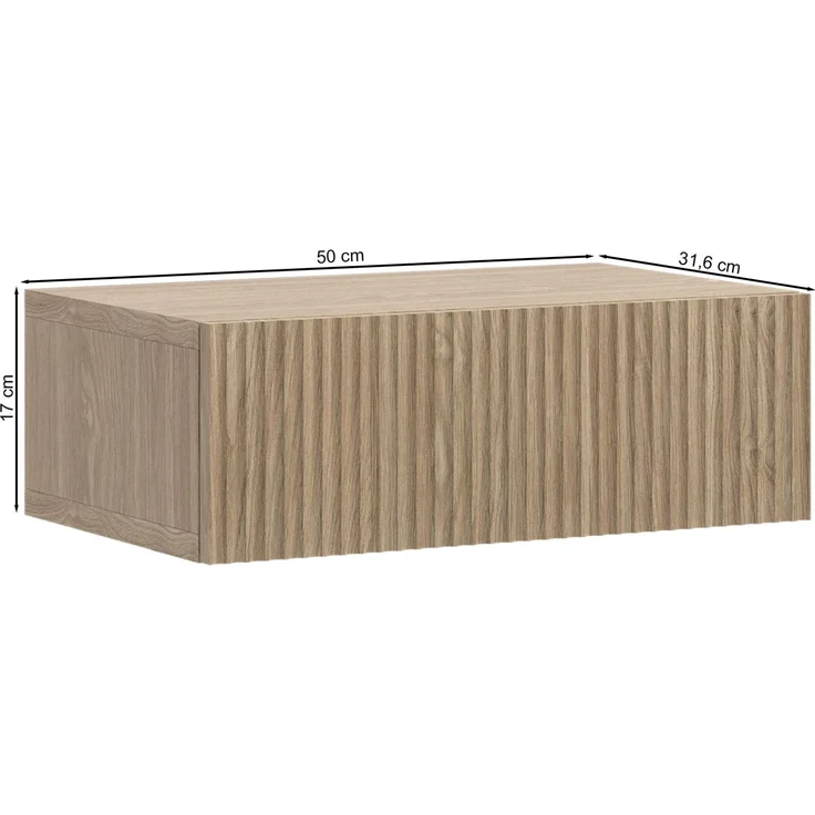 Selsey 'Nolie' Nachtkonsole mit Schublade, Eichenholzoptik, ca. 17 x 50 x 32 cm – Bild 5