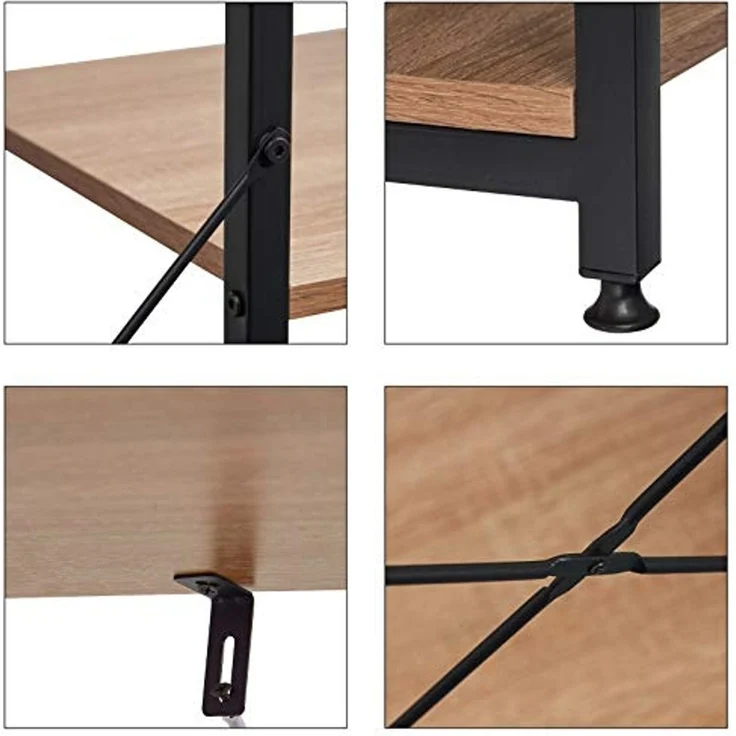 Kleiderständer 2+3+2 Ablagen mit Schuhregal aus Holz – Bild 6
