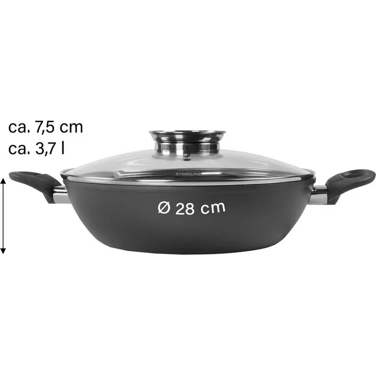 STONELINE Servierpfanne, Aluminium (1-tlg), mit echten Steinpartikeln, induktionsgeeignet, Designed in Germany – Bild 3