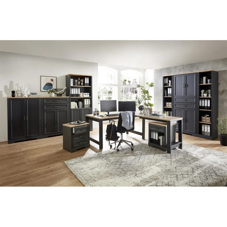 Regal-Set >Jasmin< in Graphit - 258x204x38cm (BxHxT) – Bild 8