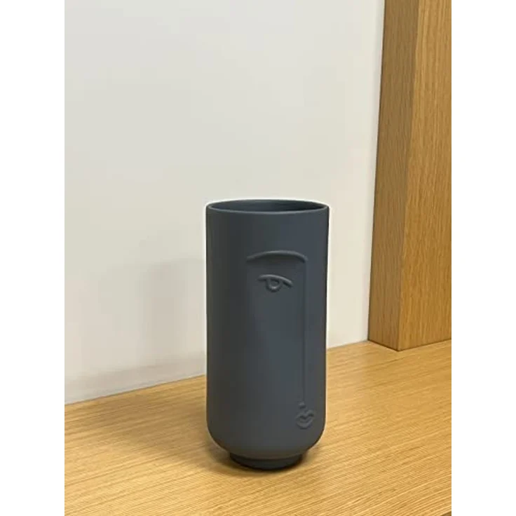 Blumenvase, 13x28 cm, grau – Bild 4