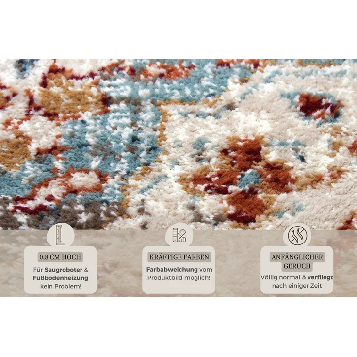 HANSE Home Teppich Strozzi, rechteckig, Höhe: 8 mm, Läufer, Orientalisch, Kurzflor, Wohnzimmer, Schlafzimmer, Esszimmer – Bild 2
