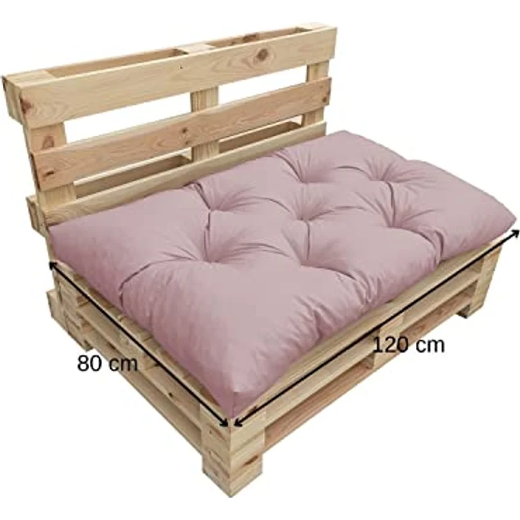 chilly pilley Palettenkissen Wasserdicht Palettenauflage Palettenpolster Palettenmöbel Gartenkissen Wasserfest Wasserabweisend viele Größen und Farben (7er Set Puderrosa) – Bild 6