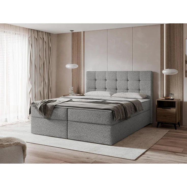 Boxspringbett Gazel Boucle (Farbe: Lambi 12, Größe: 160x200) – Bild 2