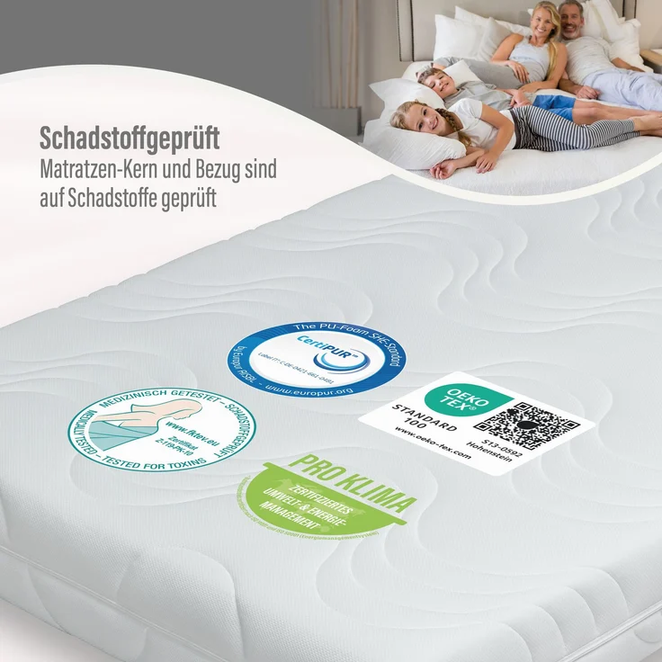 Kaltschaummatratze BeCo Marissa, 18 cm Komforthöhe, Made in Germany Größe 100 x 200 cm Härtegrad H3 (80 kg - 120 kg) – Bild 9