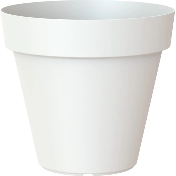 Artevasi Capri-Topf, Runder Plastiktopf, 35cm, Farbe: Weiß