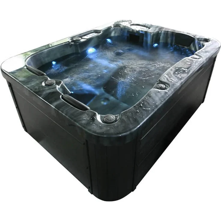 HOME DELUXE Outdoor-Whirlpool 'Black Marble Pure', 210 x 160 cm, für 3 Personen – Bild 4