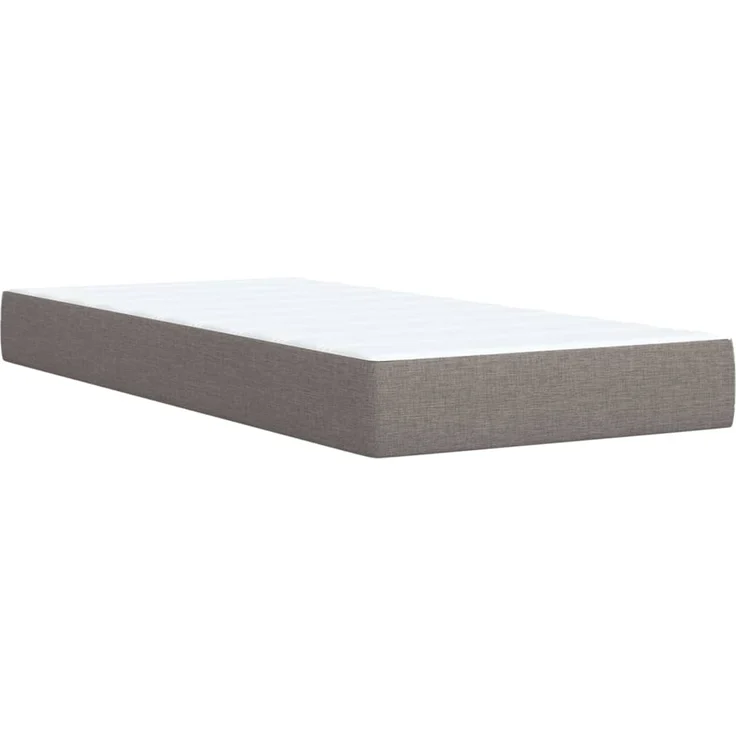 vidaXL Boxspringbett mit Matratze Taupe 100x200 cm Stoff 3289678 – Bild 10