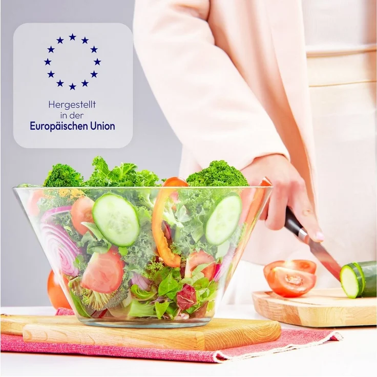 KONZEPT Salatschüssel Salatschüssel aus Glas, Glasschüssel für Salate, (1-tlg), Verfügbare Varianten: 3180 ml und 830 ml. – Bild 2
