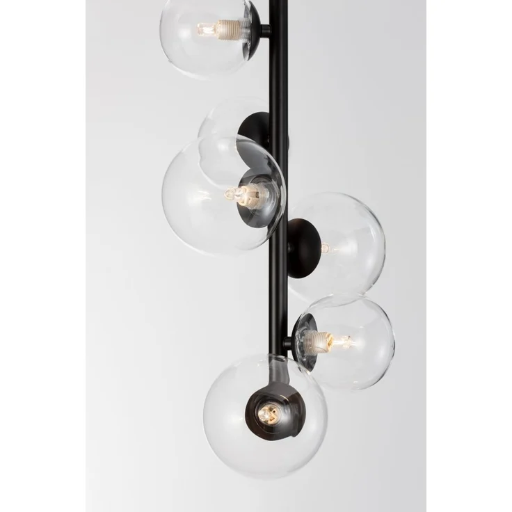 Nova Luce 9009251 ODILLIA Pendelleuchte 6-flammig Schwarz Transparent G9 – Bild 4