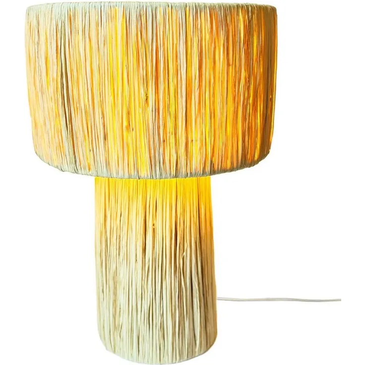 Marrakesch Orient & Mediterran Interior Nachttischlampe 2er Set Boho Deko Tischlampe Nachttischlampe Morjana Beige, E27, Handarbeit