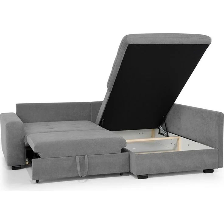 Beautysofa Ecksofa RAMO mit Schlaffunktion 160x200 cm, im Set mit Topper – Bild 2