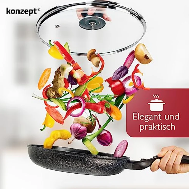 Konzept 11 Topfdeckel Topfdeckel aus Glas Verschiedene Durchmesser, spülmaschinengeeignet – Bild 3