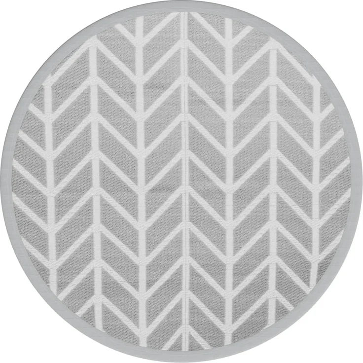 vidaXL Outdoor-Teppich ARAKIL Grau Ø160 cm PP 368549 – Bild 1