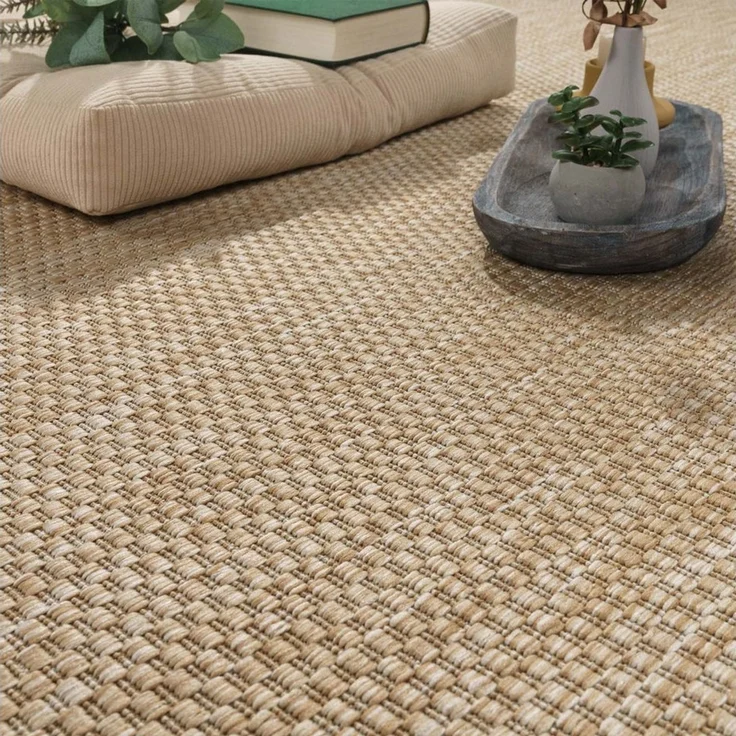 TaraCarpet Teppich Tara Carpet Columbia Meliert In & Outdoor auch für die Küche, rechteckig, Höhe: 5 mm, Balkon Terrasse Wintergarten natur meliert Esszimmer 80x150 – Bild 3