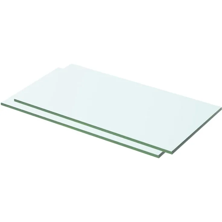 Einlegeboden 2er Set, Regalboden Glas Transparent 50x20 cm