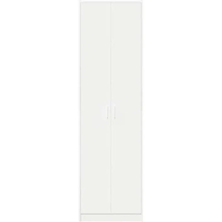 vidaXL Kleiderschrank mit Regal, Holzwerkstoff Weiß, 55 x 25 x 189 cm – Bild 8