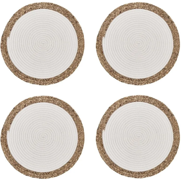 Zeller Present Platzset, (Set, 4-St), Wasserhyazinthe, Ø 38 cm