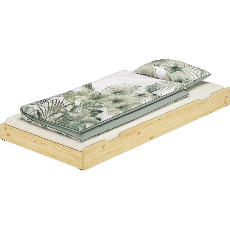 Erst-Holz Bettkasten als Zusatzbett für unsere Etagenbetten - Kiefer Natur - 90.10-S7