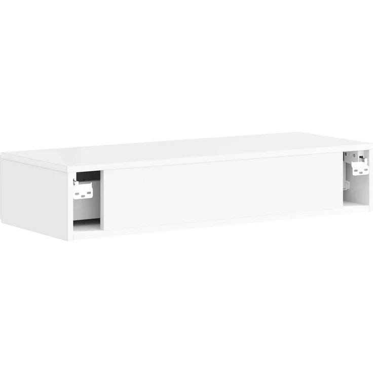 vidaXL Wandmontierter Beistelltisch Hochglanz Weiß 87,5 x 34,5 x 17 cm 899179 – Bild 6