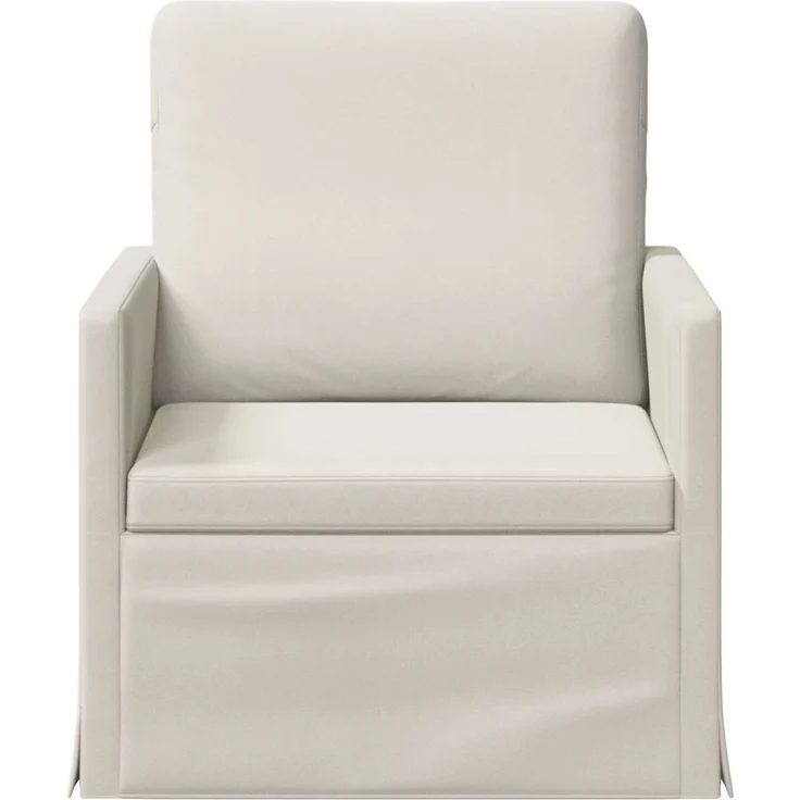 vidaXL Einzelsofa Creme 70 x 81 x 82 cm Samt (V) 42041029 – Bild 2