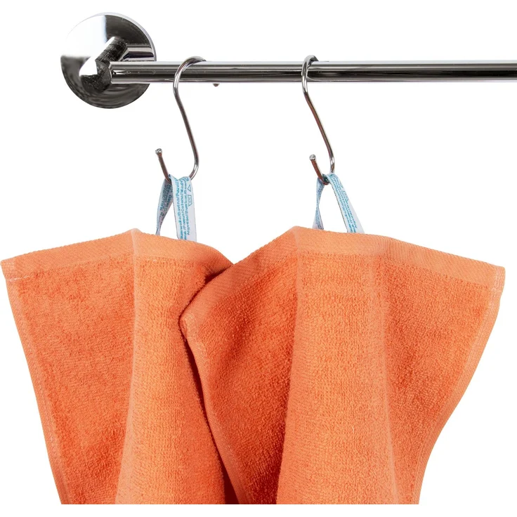 ZOLLNER 10er Set Seiftücher, Baumwolle, 30x30 cm, 420g/qm, orange – Bild 2