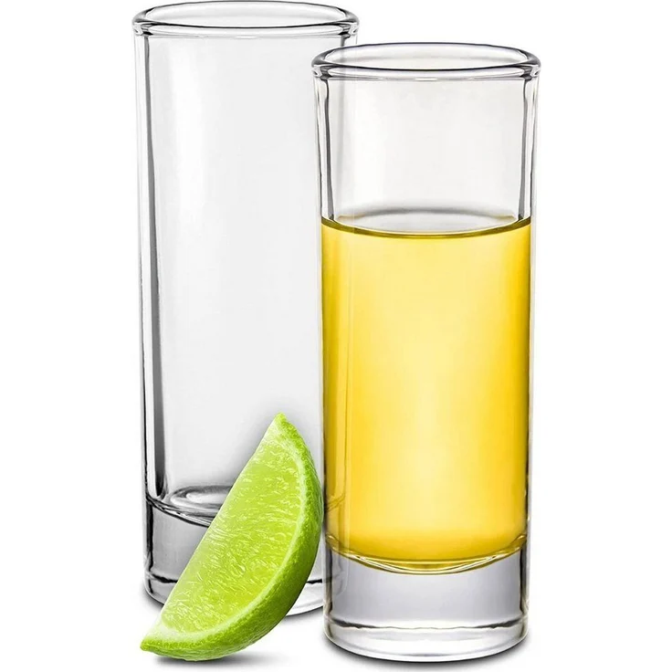 Praknu Schnapsglas 12 Schnapsgläser Hoch 5 cl, Glas, Party – Bild 1