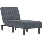 vidaXL Chaiselongue Dunkelgrau Samt 352827