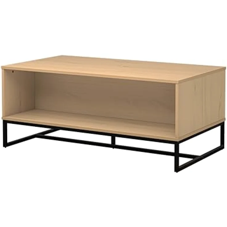 Livetastic Couchtisch, rechteckig, aus massivem Kiefernholz in Eiche, 60x45x110 cm für das Wohnzimmer – Bild 2