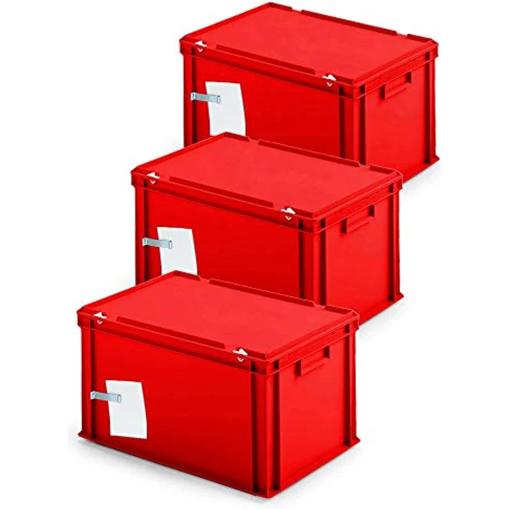 BRB-Lagertechnik Aufbewahrungsbox BRB 3x Ordner-Archivboxen, für je 7 Ordner (A4, breiter Rücken), Perfekt für eine ordentliche und sichere Archivierung! – Bild 2