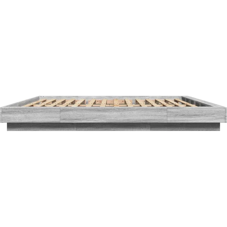 vidaXL Bettgestell Grau Sonoma 200x200 cm Holzwerkstoff 3281166 – Bild 5
