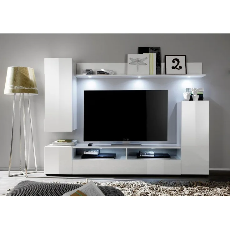 INOSIGN Wohnwand Gillis, (Set, 4-St), Hochglanz-Fronten