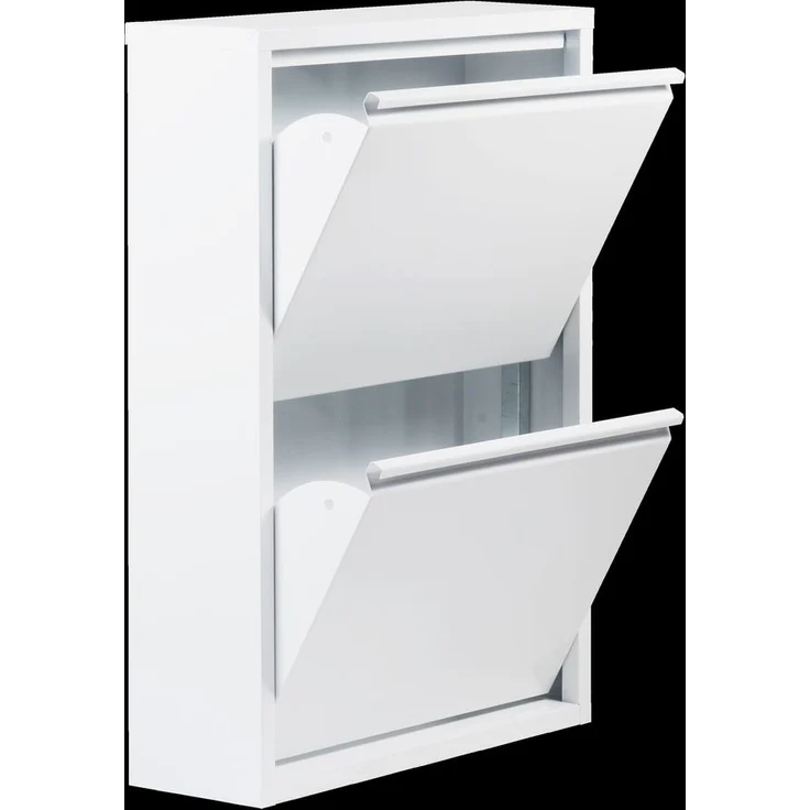 Schuhkipper >WIT< in Weiß, Lackiert, montiert - 50x72x15cm (BxHxT) – Bild 2