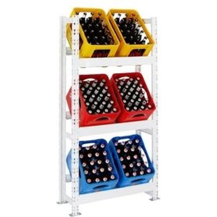 PROREGAL® Standregal Getränkekistenregal Tegernsee Weiß, HxBxT 160x80x30cm, 6 Kästen – Bild 6
