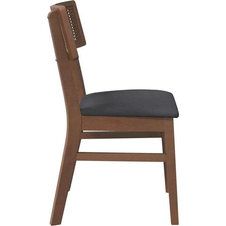 vidaXL Esszimmerstühle mit Kissen 2 Stk. Braun Massivholz Gummibaum 4102462 – Bild 6