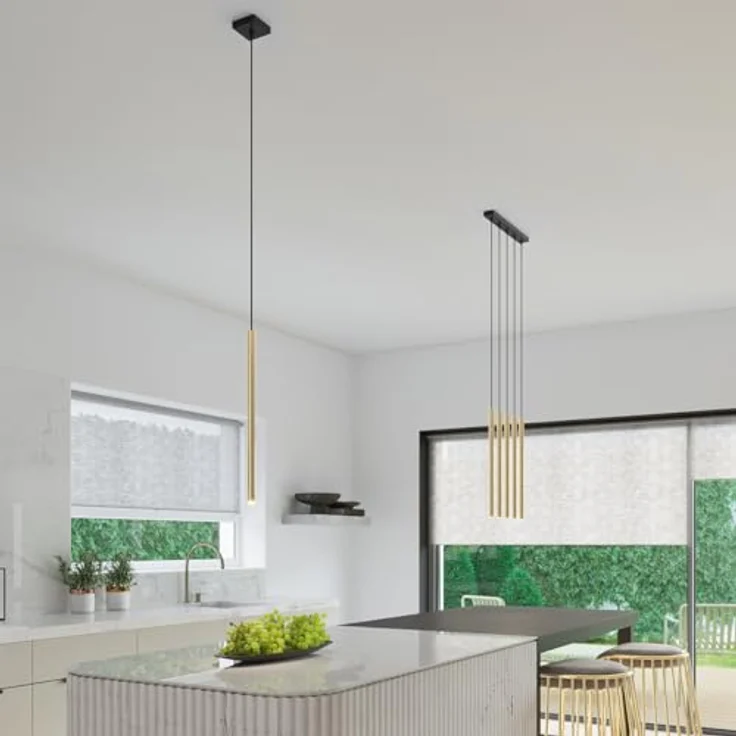 Sollux Lighting Pendelleuchten Pastelo 3P, moderne Deckenleuchte in glanzgold, 3 Lichtquellen, minimalistisch – Bild 9